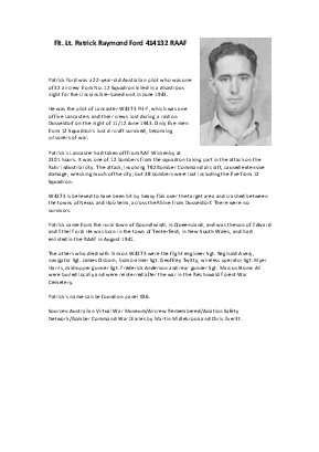 A preview of a PDF biography for Ford, Patrick Raymond